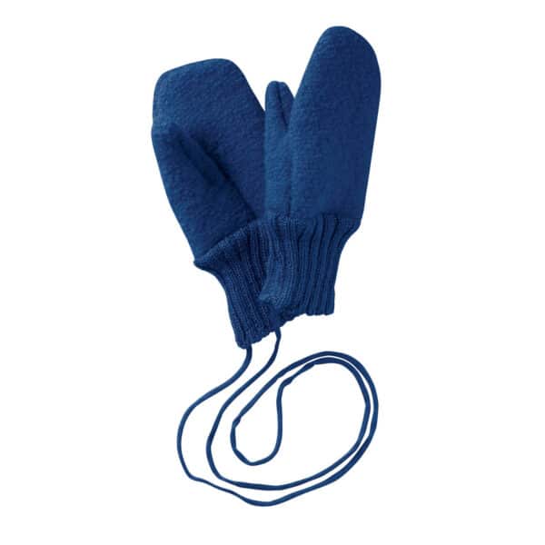 disana organic boiled wool gloves „marine"