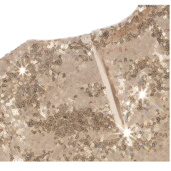 KONGES SLØJD Starla Puff Sleeve Dress "Gold Blush" - Image 3