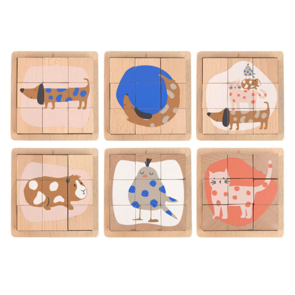 LÄSSIG Wooden Cube Puzzle "Little Mateys" - Image 8