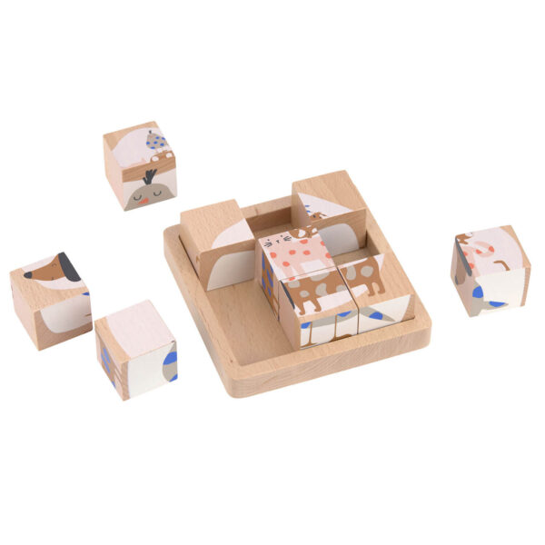 LÄSSIG Wooden Cube Puzzle "Little Mateys" - Image 7
