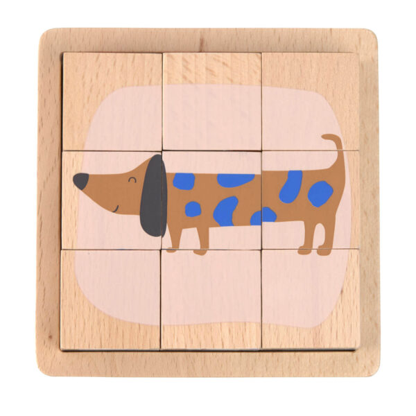 LÄSSIG Wooden Cube Puzzle "Little Mateys" - Image 5