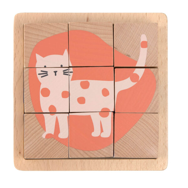 LÄSSIG Wooden Cube Puzzle "Little Mateys" - Image 2