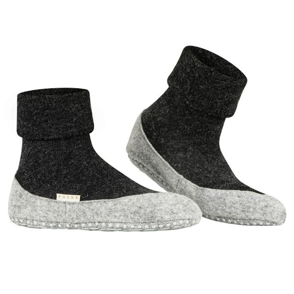 FALKE Cosyshoe for Kids & Adults, Wool, Col. 3099 "anthracite mel"