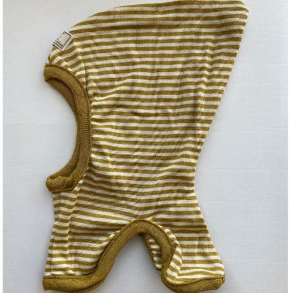 PICKAPOOH Baby & Kids Merino Wool with Silk Balaclava „Mustard Stripes“