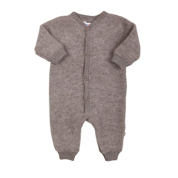 Joha Baby Overall Organic Wool fleece "sesame mel"